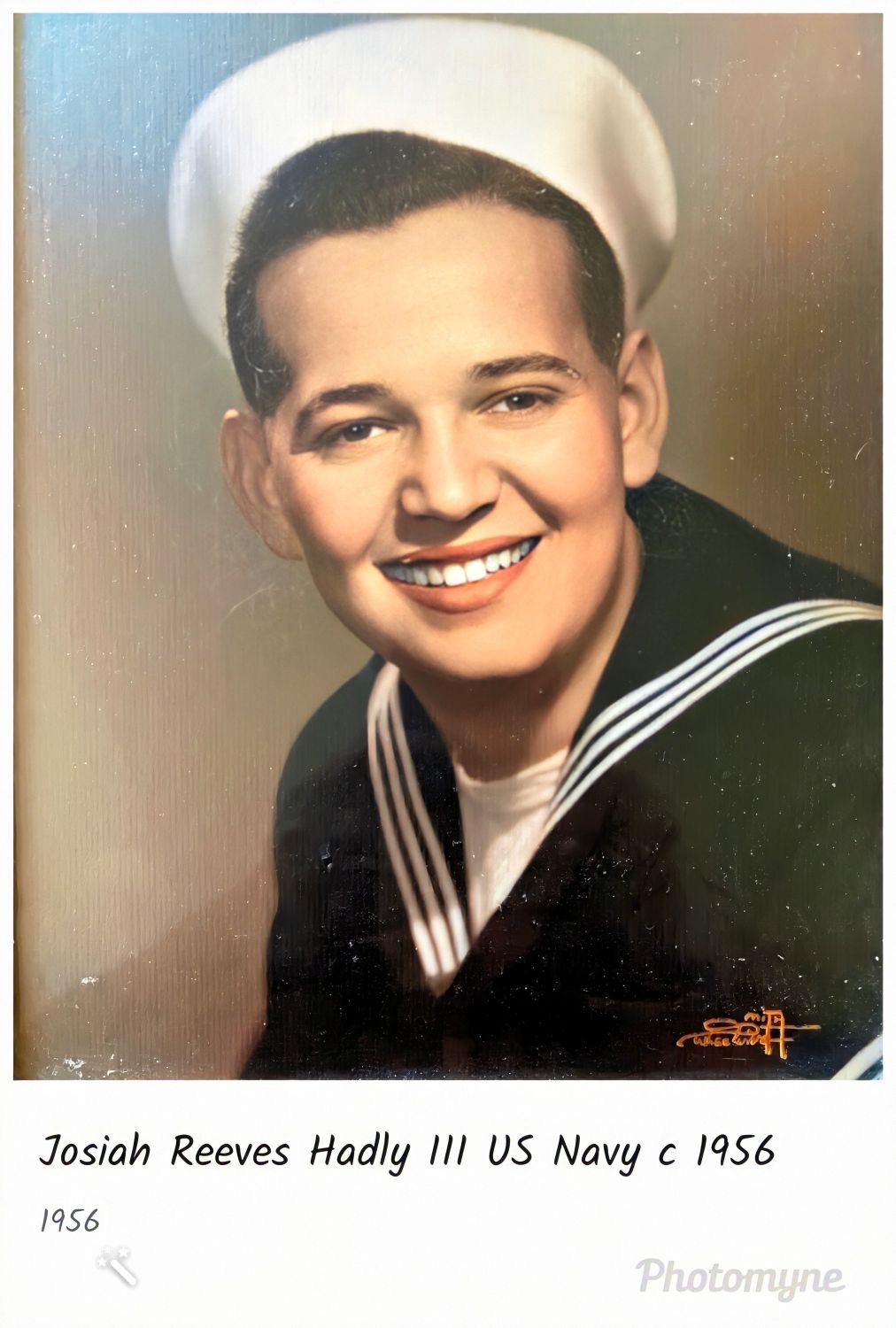 Young Josiah Hadly in Navy uniform